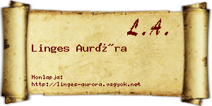 Linges Auróra névjegykártya
